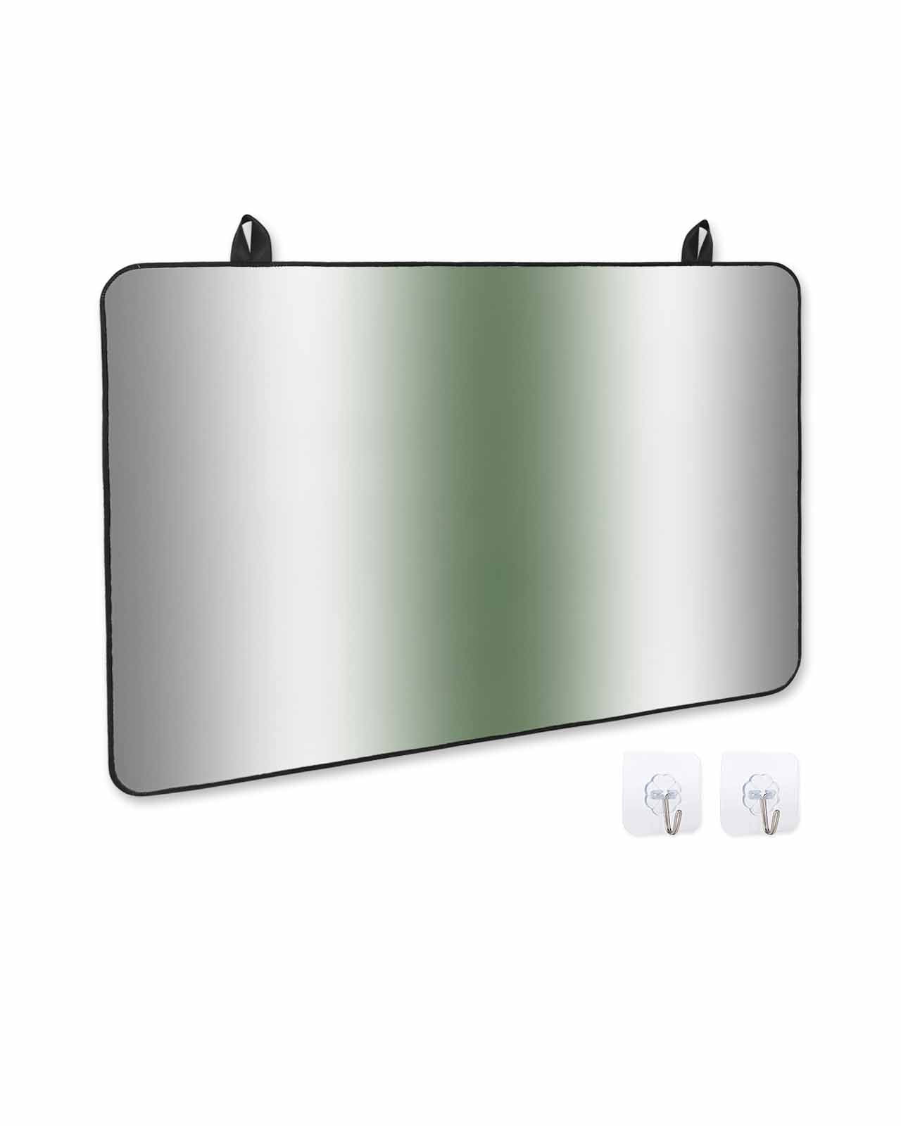 nqOlkjepod Large Induction Cooktop Protector Mat 24"x21", Gray Sage Green Stove Top Covers for Electric Stove, Modern Gradient Geometric Decorative Stove Burner Cover Mats, Glass Top Stove Cover