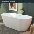 thumbnail image 3 of FerdY Bali 67" Acrylic Freestanding Bathtub in Glossy White. Ferdy-02138-1700-BN, 3 of 8