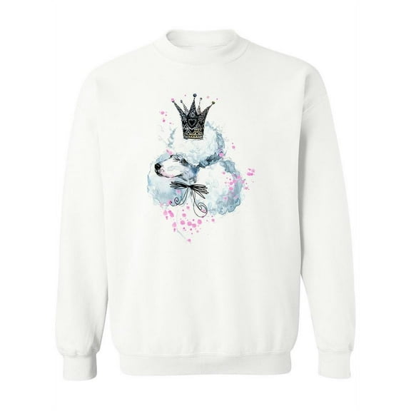 Cute French Poodle Watercolor. Sweatshirt Women -Image by Shutterstock, Female Medium