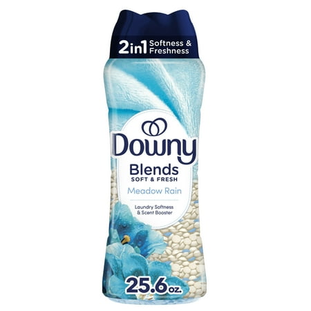Downy Blends Soft & Fresh In-Wash Laundry Scent Booster Beads, Meadow Rain Scent, 25.6 oz