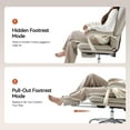 thumbnail image 6 of EMIAH Ergonomic Office Chair with Foot Rest Criss Cross Chair with Wheels Reclining Executive Office Chair Mid Back PU Leather Swivel Computer Chairs Lumbar Support for Home Office (Beige), 6 of 23