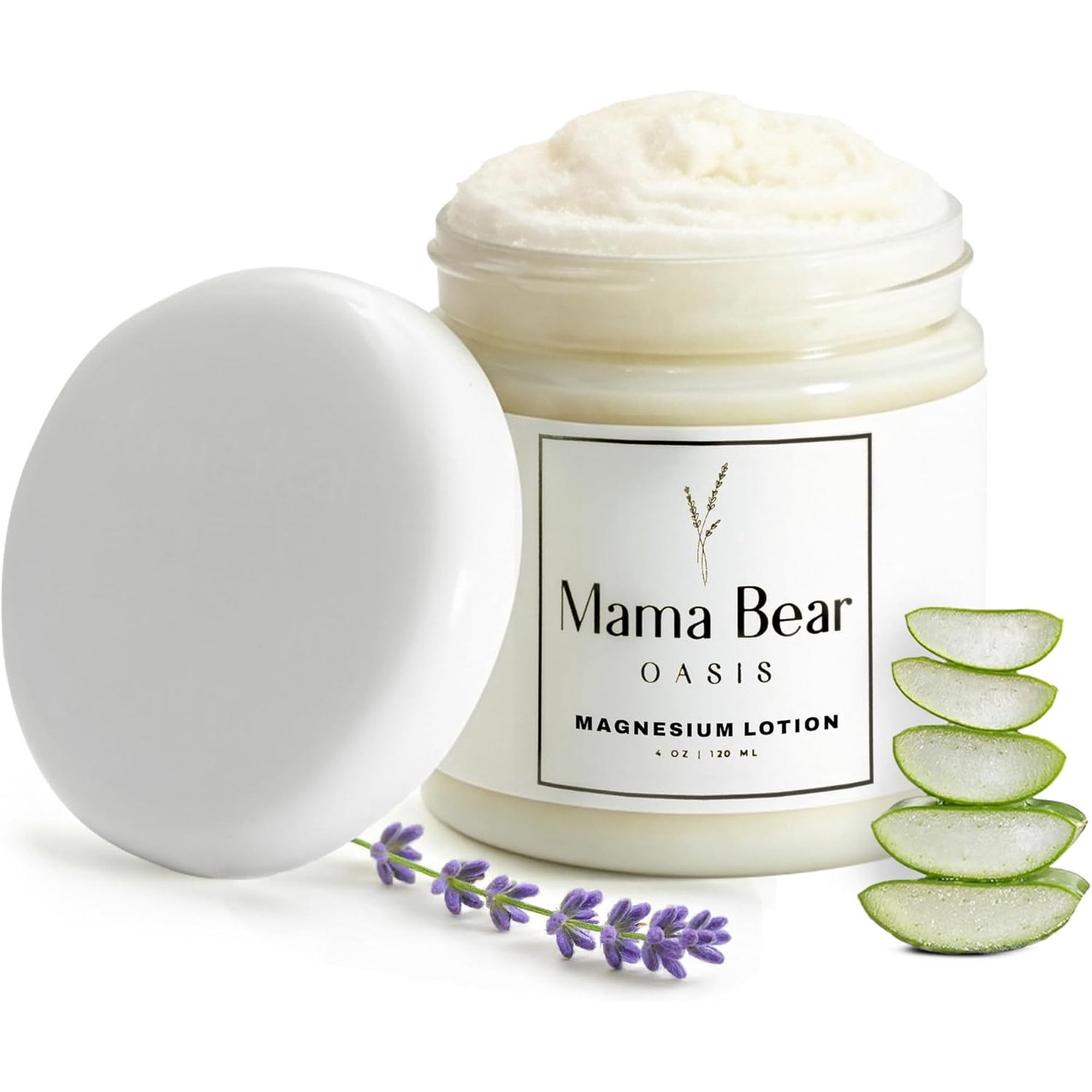 Mama Bear Oasis Magnesium Lotion for Feet & Legs, Fast-Absorbing, Non-Greasy, 4oz