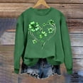thumbnail image 5 of St. Patrick's Day Tops for Women Green Printed Crewneck Long Sleeve Casual Loose Fit Pullover Sweatshirts (M, Hot Pink), 5 of 7
