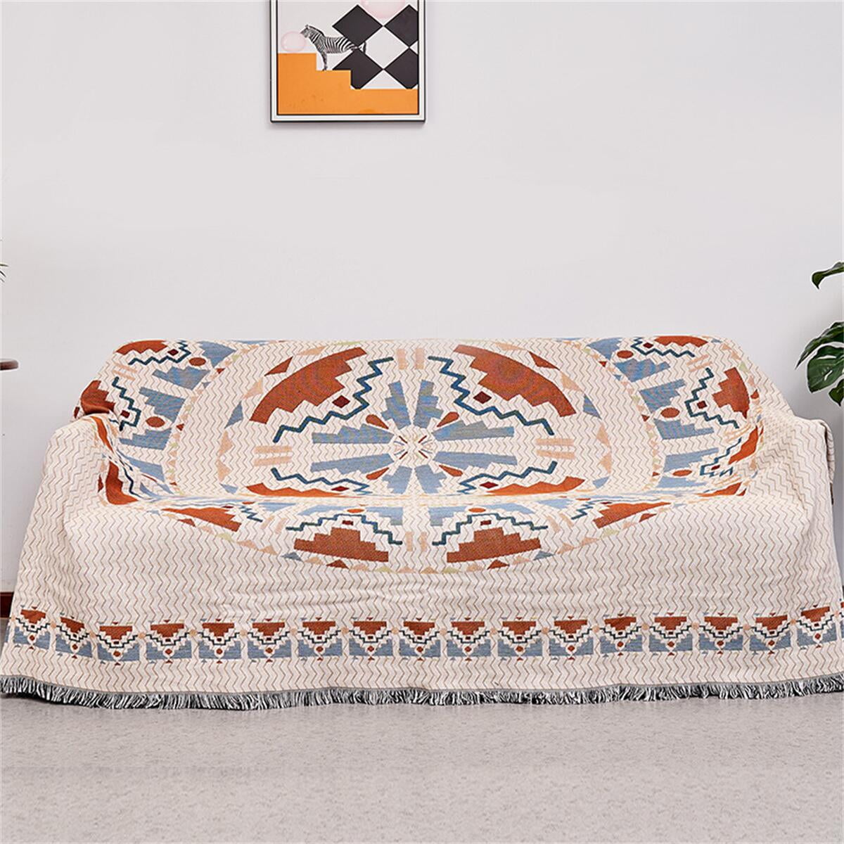 Bohemian Throw Blankets For Bed, Sofa, Outdoor. Cotton Linen Jacquard