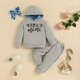 thumbnail image 2 of Zwiiyzr 3-18M Infant Toddler Baby Boy Girl Clothes Solid Color Long Sleeve Hoodies Sweatshirt 2Piece Fall Winter Clothes Sweatpants Jogger Outfits Set Blue, 2 of 8