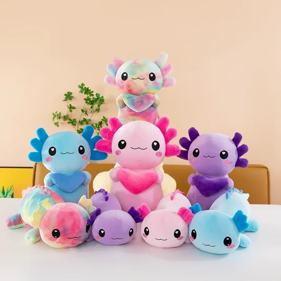 Aodebiao Axolotl Plush Toy, Cute Axolotl Plush Pillow for Kids, 12’’ Kawaii Stuffed Animal Salamander Soft Plushies for Girlfriend