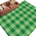 thumbnail image 3 of 6x9 Washable Area Rug, Pastoral Style Non-Slip Large Rectangle Rug for Living Room Dining Room, Light Green Lattice Indoor Floor Mat for Home Decor, 3 of 9