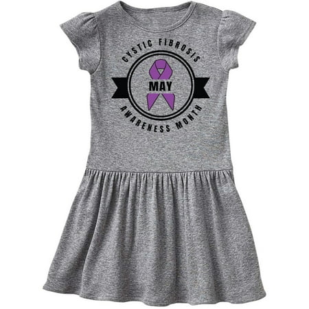 

Inktastic Cystic Fibrosis Awareness Month May Badge Gift Toddler Girl Dress