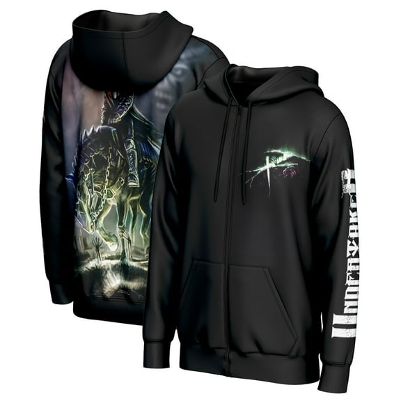 Men's ProSphere Black The Undertaker Symbol Full-Zip Hoodie