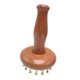 thumbnail image 1 of Cepillo Masajeador Portátil para Cuero Cabelludo Cepillo de Latón y Madera Manual con 29 Dientes Herramienta de Masaje Corporal y Peine de Puntos de, 1 of 9