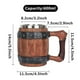 thumbnail image 2 of Mug Coffee Cup Tea Cup,Personalized Imitation Wooden Barrel with Leather Handle,LargeCapacity Bar Mug Drinking Cup 600ml, 2 of 5