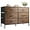 Rustic Brown, variant on BOBOKY Dresser for Bedroom with 6 Drawers,Wide Fabric Dresser TV Stand for 50 Inches TV,with Metal Frame,Wooden Top,Fabric Storage Dresser for Bedroom,Hallway,Entryway,Charcoal Black Wood Grain Print