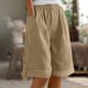 thumbnail image 2 of Pantalones Elásticos de Cintura para las Mujeres Casual Suelto Color Sólido Pantalones de Bolsillo, Cintura Alta Cómodos Joggers para Diario, 2 of 5