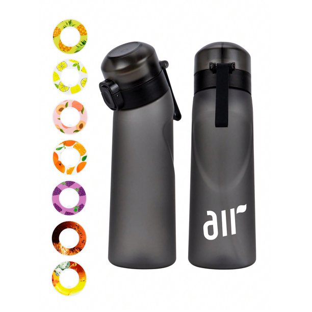 1pc 800ML Air Bottle Up, Flavor Bottle With Air Logo ,Drinking Bottle With One Random Flavoured Pods Suitable For Gyms, Schools, Air Flavored Water Bo