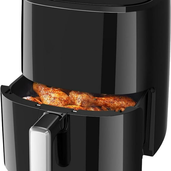 Air Fryer 3.8 Quarts for 1-2 people, 8-in-1 Functions, Air Fry, Roast, Bake, Broil, Preheat, Shake, Digital Small Air Fryer, Nonstick Dishwasher-Safe Basket, Compact Air Fryers, Black