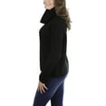 thumbnail image 3 of ToBeInStyle Women's Classic Knit Fold Over Turtleneck Pullover, 3 of 3