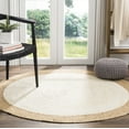 thumbnail image 2 of SAFAVIEH Natural Fiber Cebrail Geometric Area Rug, Ivory/Natural, 11' x 11' Round, 2 of 9