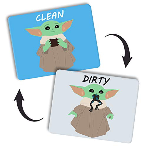 The Child Dirty Dishwasher Indicator Baby Yoda Clean Double Sided Magnet