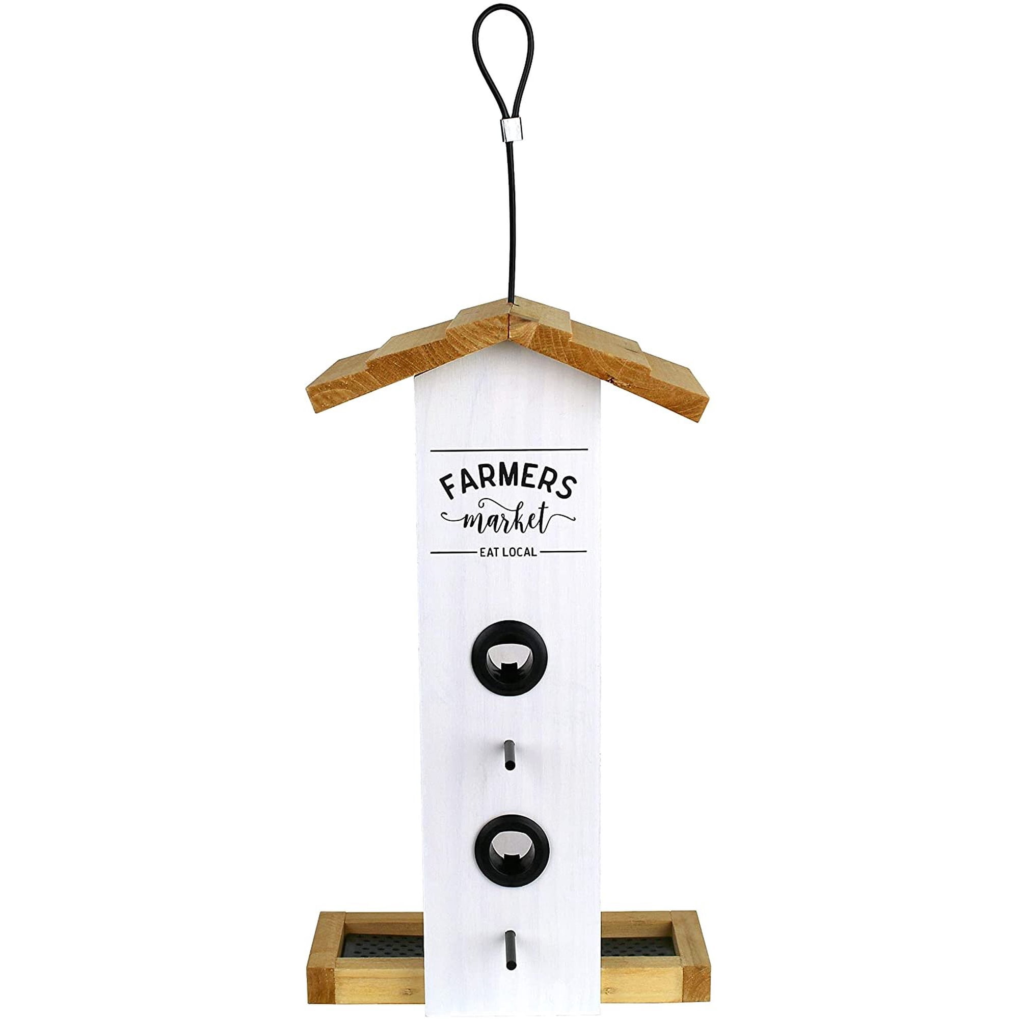 Wild Wings WWLF1-DECO Farmhouse Vertical Bird Feeder, White