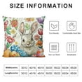 thumbnail image 5 of JEUXUS Easter Pillow Cover Easter Bunny Eggs Flowers Throw Pillow Cover for Easter Decorations Spring Pillow Case Decor for Home Sofa Couch, 5 of 5