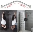 thumbnail image 3 of SIKAIQI Stretchable 304 Stainless L Shaped Bathroom Bathtub Corner Shower Curtain Rod Rack, Drill Free Install, for Bathroom, Clothing Store, Private space(35.43"-51.18"x35.43"-51.18"), 3 of 3