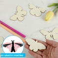 thumbnail image 4 of 90Pcs Unfinished Wooden Butterfly Shape Ornaments 9 Styles DIY Blank Wooden Butterfly Chips Unfinished Butterfly Wooden Paint Crafts Wooden Cutouts Slices for Home Crafts Decorations, 4 of 6