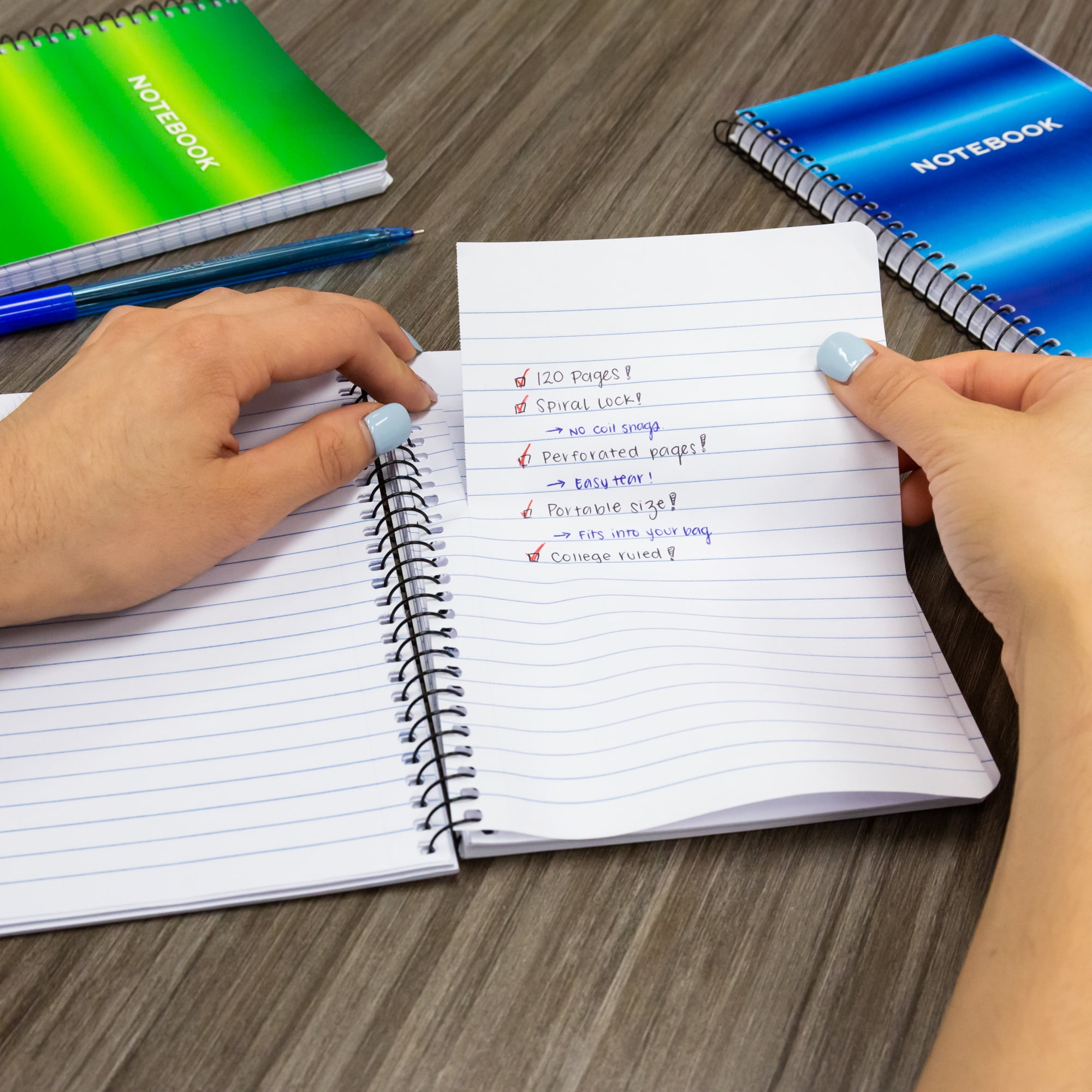 BAZIC Small Spiral Bound Notebook 5"x7", 120 Sheet, Assorted Color, 36-Pack