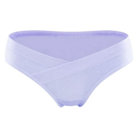 

TFDZ Womens Lingerie Womens Lingerie Ladies Comfortable Prenatal Solid Color Large Size Abdominal Maternity Panties Low Waiste Underpants Purple