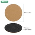 thumbnail image 3 of Uxcell 5-Pack Cork Plant Coasters, 4 Inch Fabric Plant Mat Cork Pads for Plants/Plant Coaster Mat [Dark Grey], 3 of 7