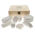 20pc Massage Marble Cold Stone Therapy Set w/Wooden Case