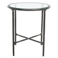 thumbnail image 4 of SAFAVIEH Couture Jessa Glam Glass Top Metal Round End Table, Black, 4 of 10