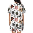thumbnail image 3 of Naloa Hip Hop Dog Women's Short-Sleeved Pajama Set, Loungewear, Summer pajamas, Breathable Cozy - Small, 3 of 9
