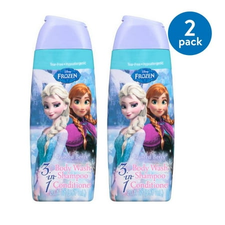 200 Body Kit (2 Pack) Disney Frozen 3-in-1 Body Wash Shampoo Conditioner Frosted Berry Scent, 20.0 FL OZ ()