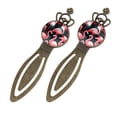 thumbnail image 2 of Flamingo Vintage Copper Crown-Shaped Bookmarks: Stainless Steel Reading Accessories, Book Marks for Bookworms, 2 of 5