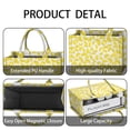 thumbnail image 4 of Large Capacity Tote Bag,Yellow Lemon Fruit Slices White Pattern Handbag Fashion Luxury Tote Bag,15.7"x13"x 5.1" Inches,Laptop Compatible, 4 of 6
