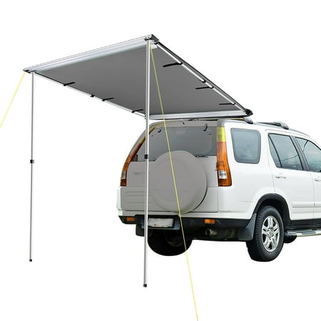 Yescom Vehicle Awning 4.6x6.6' Roof Rack Overlanding Shade for SUV Truck Tailgate Camping Travel, Gray