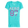 thumbnail image 2 of Aeropostale Athletic 87 - Camiseta adornada para mujer, verde, talla mediana Aeropostale Camiseta adornada, 2 of 2