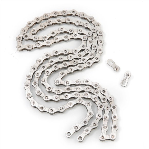 ZHIQIU FSC 9-Speed ​​Bike Chains 116L Silver Gold (1/2 x 11/128 inch) 8-Speed ​​Compatible (Silver)