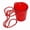 Red, variant on Bachelorette Bride Party Shot Glasses Plastic Shot Glass on Beaded Necklace