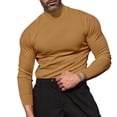 thumbnail image 1 of Men's Autumn And Winter German Velvet Solid Color Long Sleeve T Shirt Base Close Fitting Half Neck Men, 1 of 6