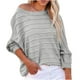 thumbnail image 2 of Suéter de cuello redondo para mujer, otoño/invierno, jersey con hombros descubiertos, suéter de punto holgado con cuello redondo, suéter para mujer, 2 of 8