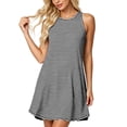 thumbnail image 2 of Atogsazn Women's Summer Striped Mini Dress Casual Dressy Crew Neck Sleeveless Dresses Flowy Loose Sundress Black S Fashion, 2 of 8