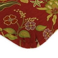 thumbnail image 4 of Jordan Manufacturing 74" x 22" Alberta Salsa Red Floral Rectangular Outdoor Chaise Lounge Cushion with Ties and Hanger Loop, 4 of 11