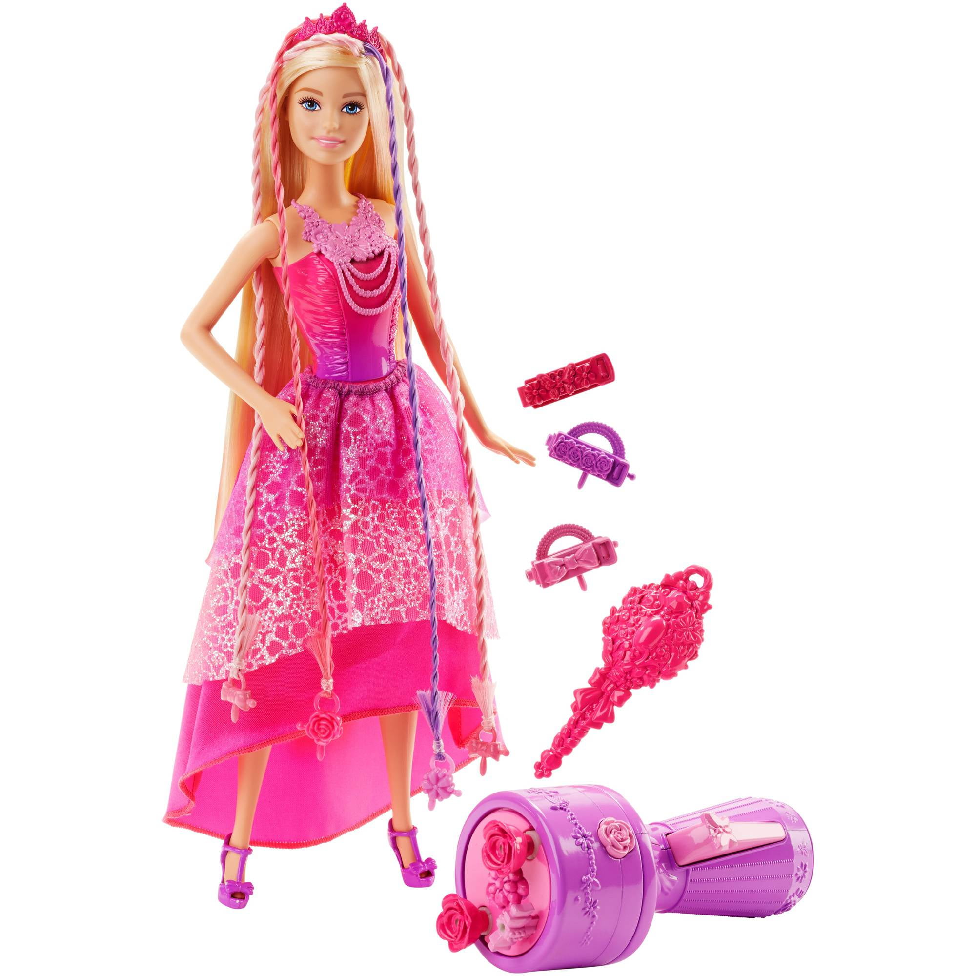 Details about   17 1/2" Quality  Barbie Princess Deluxe braid hair piece extension clip 