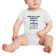 thumbnail image 2 of Not Only Am I Perfect, I'm Israeli Too! Cute Baby Bodysuits Newborn Clothes (White, 0-3 Months), 2 of 5