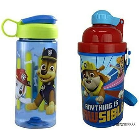 

Kids Girls Boys Paw Pups Friends Water Bottles Set 2 Count Home Travel