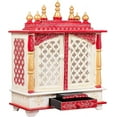 thumbnail image 3 of Wooden Temple Pooja Mandir Pooja Mandap Wall Hanging Handmade Rajasthani Multicolor Painted Temple Home & Office Home Temple, Red, Temple, Standard, 3 of 5