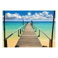 thumbnail image 3 of Tiptophomedecor Landscape Wallpaper Wall Mural - Beach, Sun, Bridge, 3 of 4