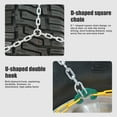 thumbnail image 5 of Happydeer Anti-slip Chains for Car, Alloy Steel 2Pcs Universal Snow Tire Chains, 1 Min Quick Fit Easy Installation, Tire Traction Chains for Passenger Car, Pickup Trucks, SUV (HKN80), 5 of 9