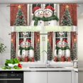 thumbnail image 6 of Cute Snowman Christmas Curtains for Living Room 36 Inch Window Curtains Rod Pocket Curtains for Kitchen Bedroom, 3 Panels, 6 of 6
